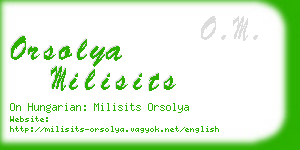 orsolya milisits business card